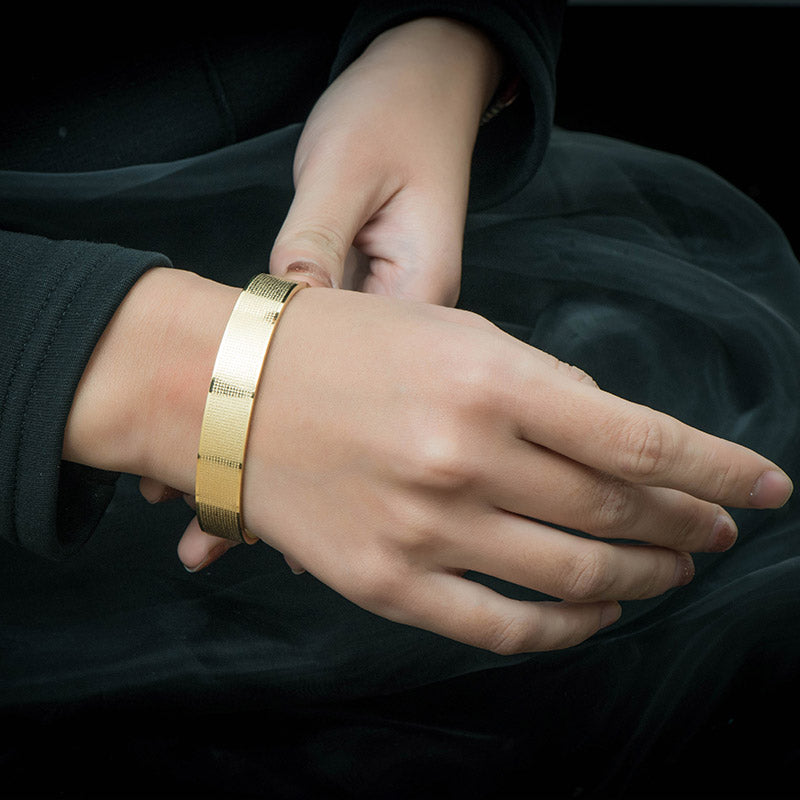 Wear FengShui Shurangama Mantra Engraving Titanium Steel Blessing Bracelet