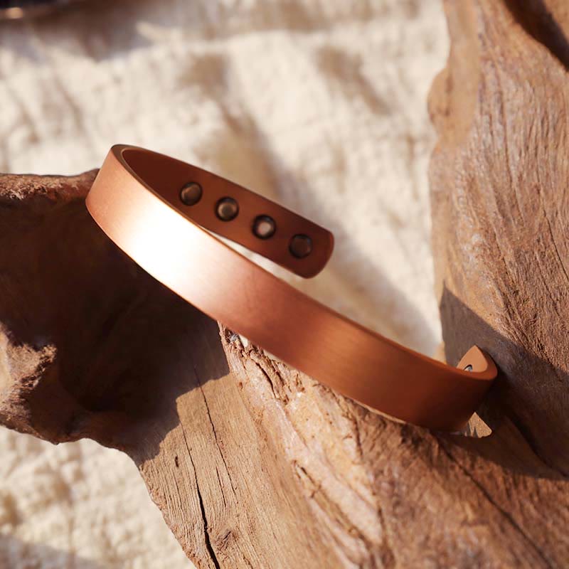 Wear FengShui Vintage Pattern Magnetic Copper Adjustable Cuff Bracelet Bangle