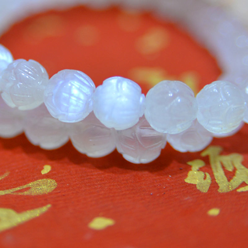 Wear FengShui Natural Moonstone Lotus Love Bracelet