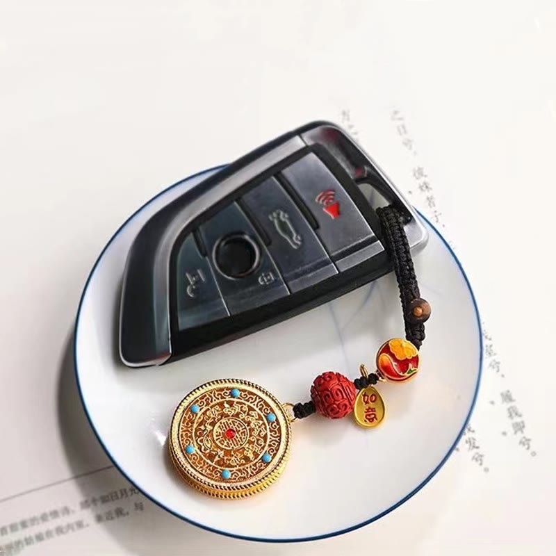 Wear FengShui Fu Character Blessing Ruyi Charm Key Chain
