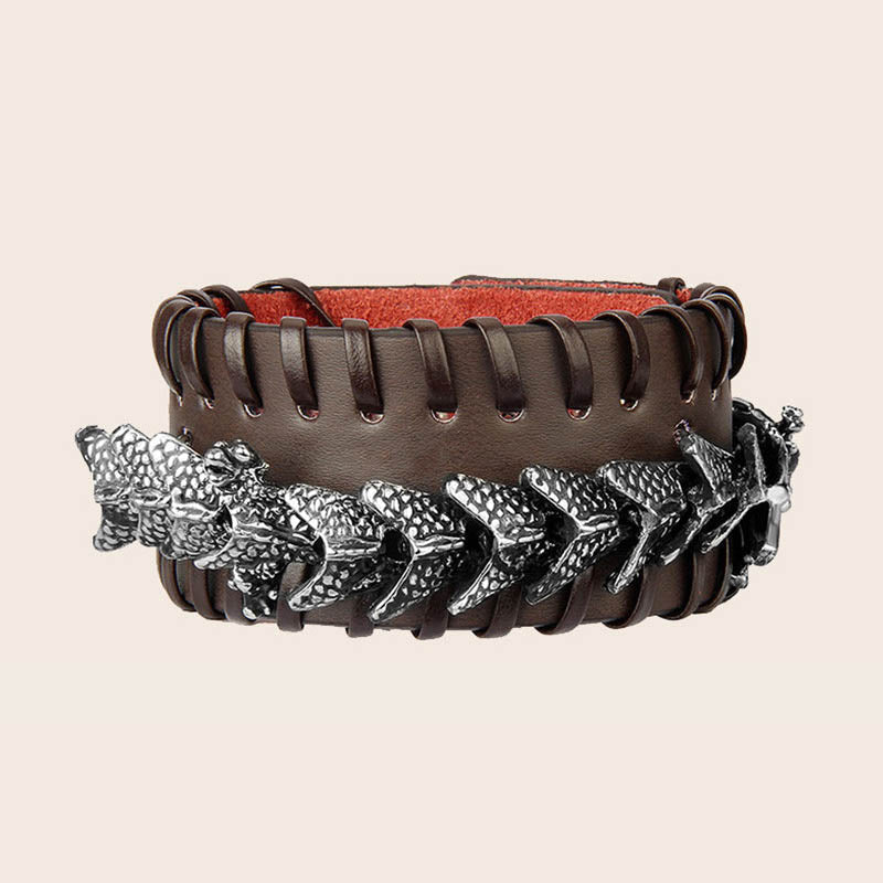 Wear FengShui Dragon Leather Protection Weave Bracelet