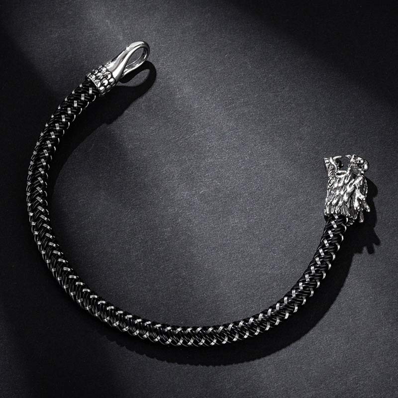 Wear FengShui Dragon Titanium Steel Protection Luck Bracelet