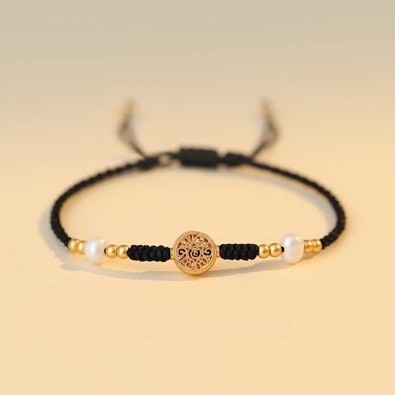 Wear FengShui Copper Coin Fortune Tree Luck Strength Braided Bracelet