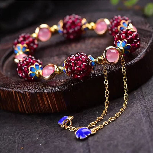 Wear FengShui Tibetan Garnet Calm Bracelet