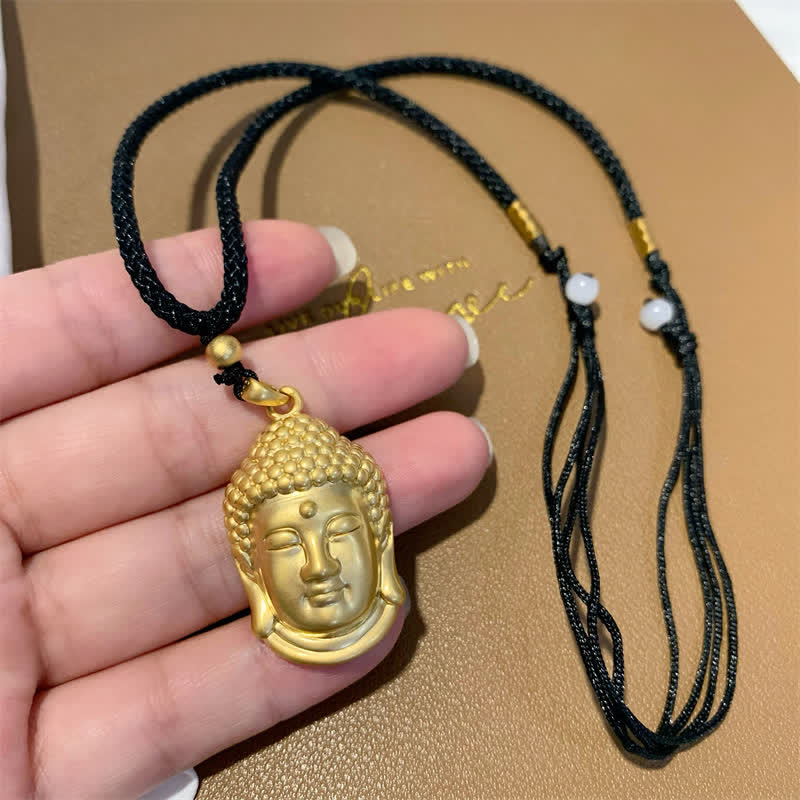 Wear FengShui Gold Buddha Copper Wealth Necklace Pendant