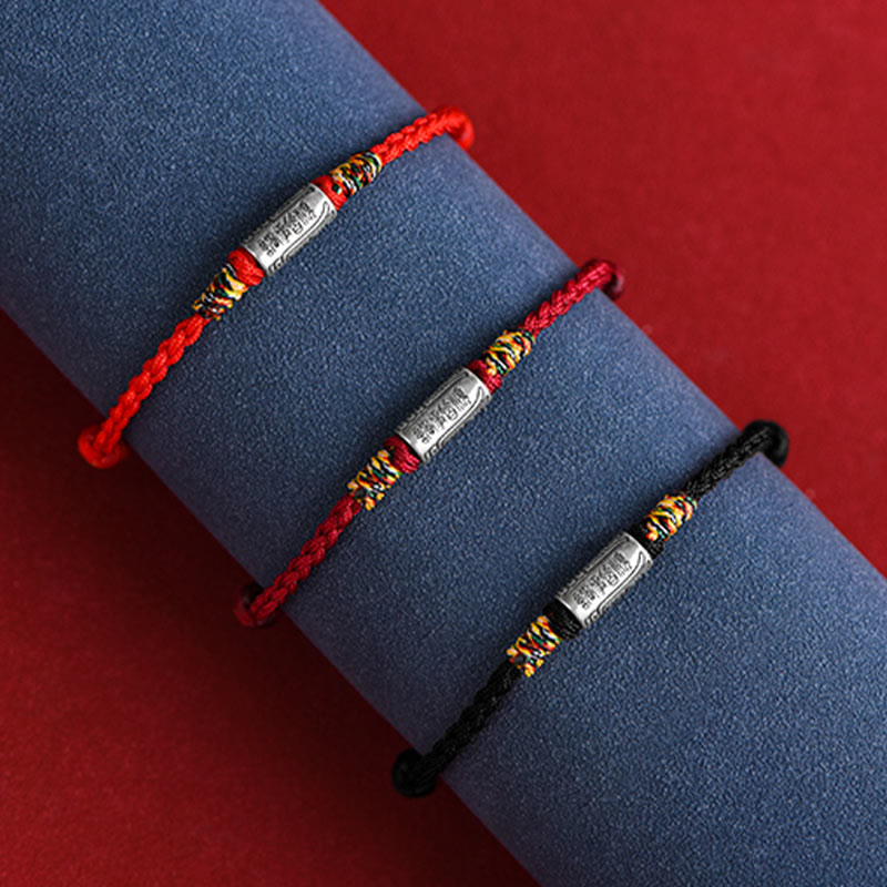Wear FengShui Handcrafted 925 Sterling Silver Everything Goes Well Design Protection Strength Bracelet Anklet