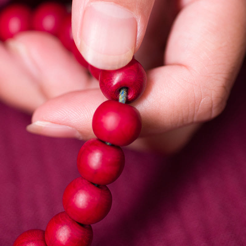 Wear FengShui Abelia Biflora Wood Warding Off Evil Spirits Wrist Mala