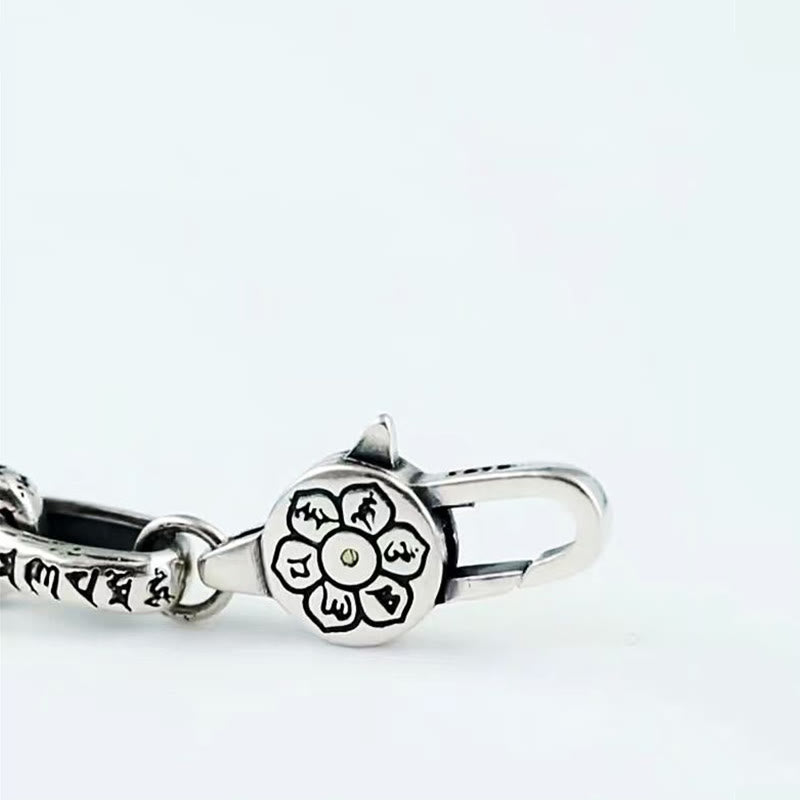 Wear FengShui Om Mani Padme Hum Double Dorje Copper Engraved Wisdom Bracelet