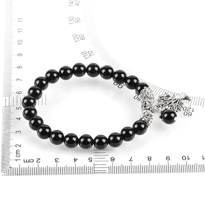 Wear FengShui Natural Gemstone Tree of Life Lucky Charm Stretch Bracelet