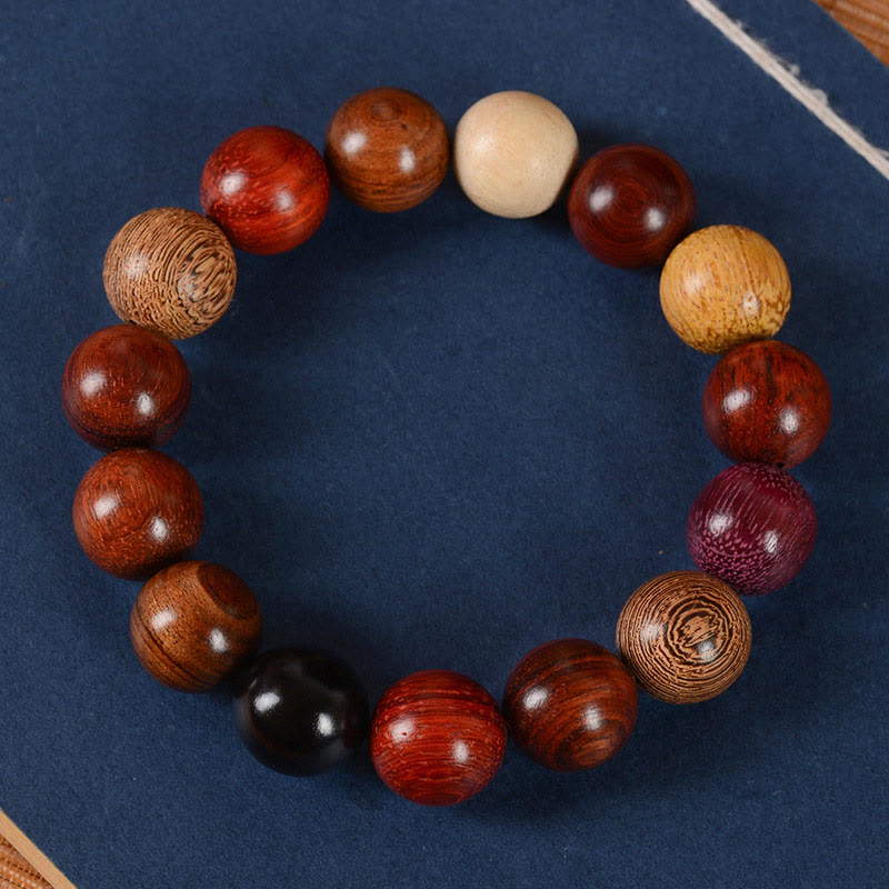 Wear FengShui Multicolored Sandalwood Protection Healing Bracelet