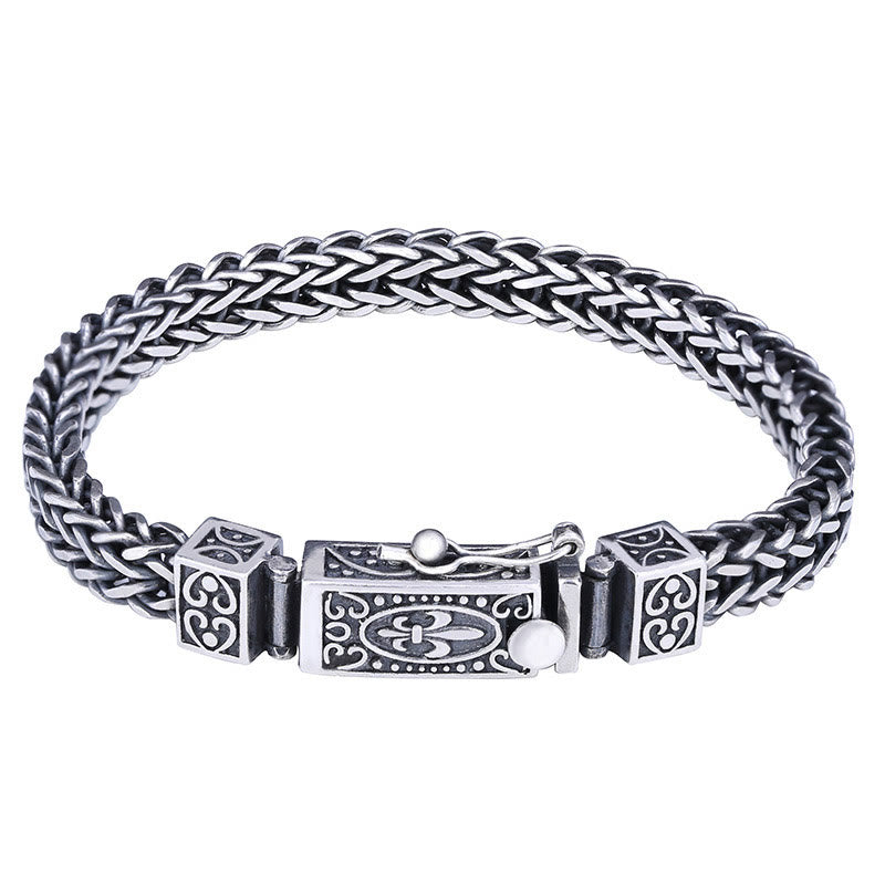 Wear FengShui Retro Dragon Keel Braided Design Balance Healing Bracelet