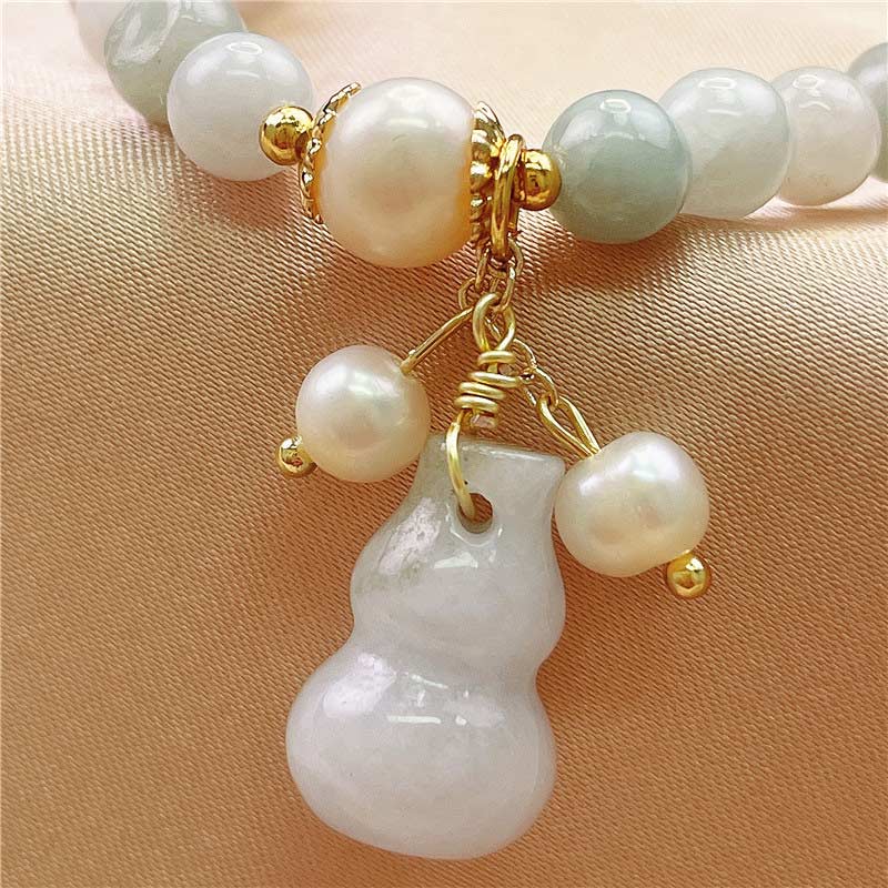 Wear FengShui Jade Gourd Blessing Protection Charm Bracelet