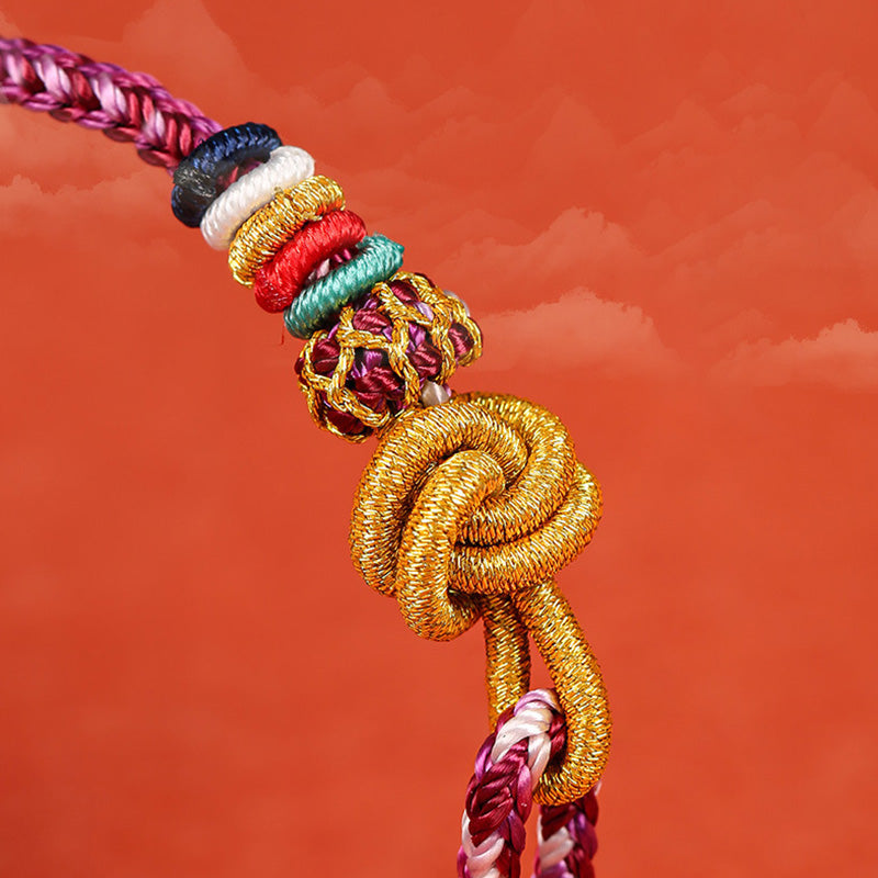 Wear FengShui Handmade Dunhuang Colorful Rope Protection Braid String Bracelet