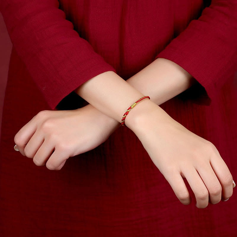 Wear FengShui Handmade Chinese Zodiac Rabbit Rooster Rat Horse Dragon Protection Braid String Bracelet