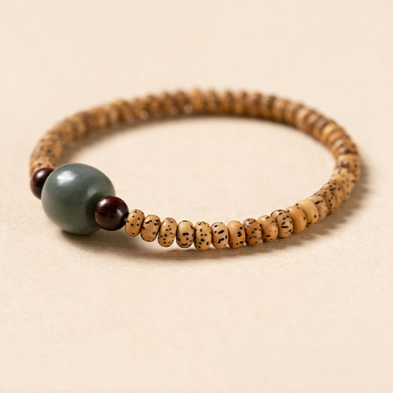Wear FengShui Bodhi Seed Small Leaf Red Sandalwood Wisdom Bracelet