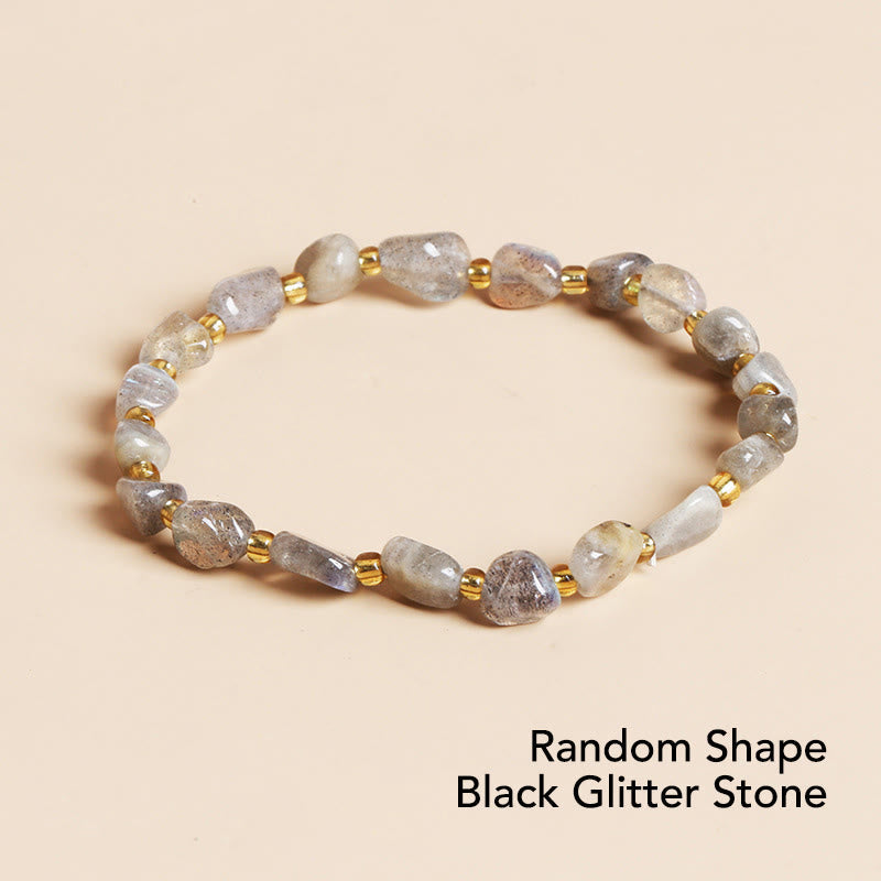 Wear FengShui Natural Irregular Shape Stone Crystal Meditation Balance Bracelet
