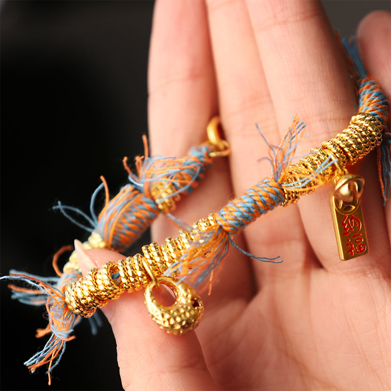 Wear FengShui Handmade Tibetan Lucky Fortune Multicolored Rope Braid Bracelet
