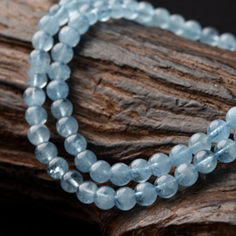 Wear FengShui Natural Aquamarine Peace Healing Bracelet