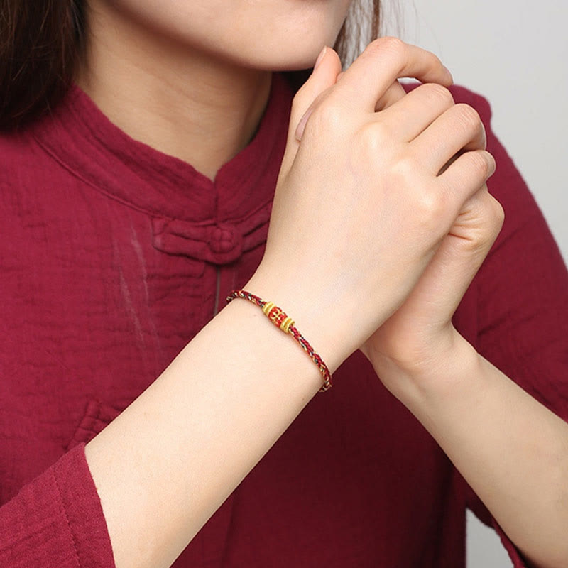 Wear FengShui Handmade Colorful Rope King Kong Knot Braided Luck Bracelet