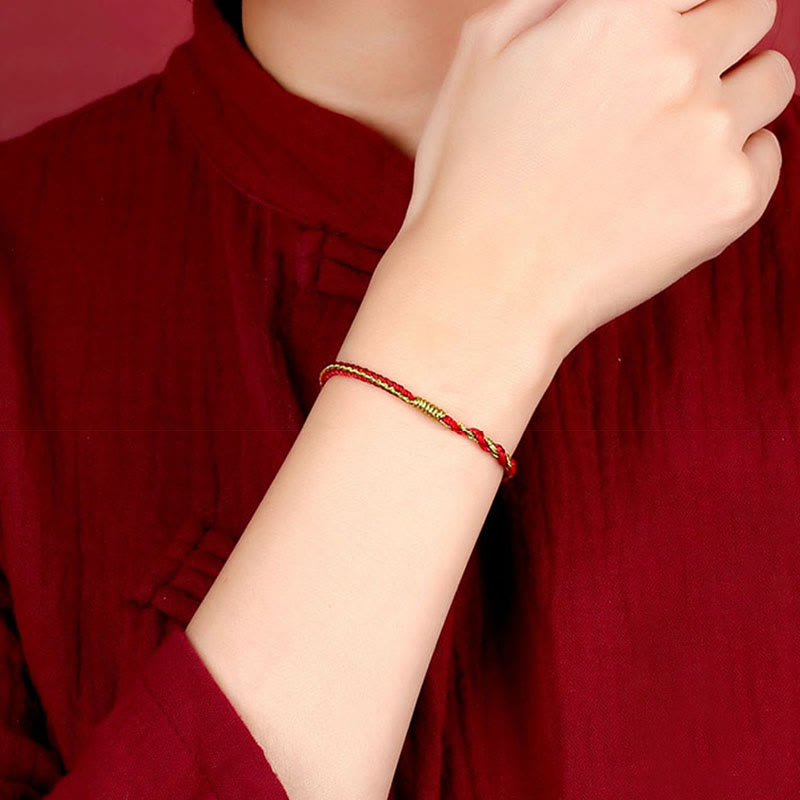 Wear FengShui Handmade Chinese Zodiac Rabbit Rooster Rat Horse Dragon Protection Braid String Bracelet
