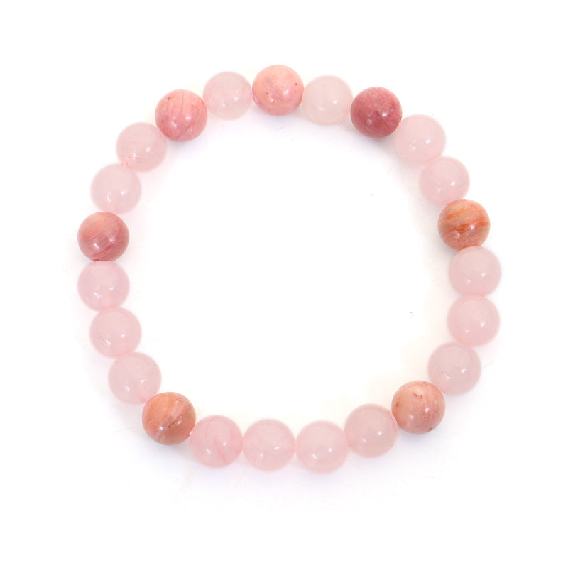 Wear FengShui 108 Mala Beads Pink Crystal Love Tassel Bracelet