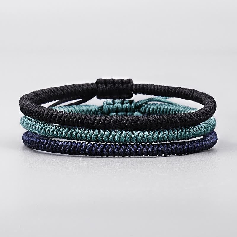 Wear FengShui Tibetan 3Pcs King Kong Knot Handcrafted Amulet Strength Bracelet