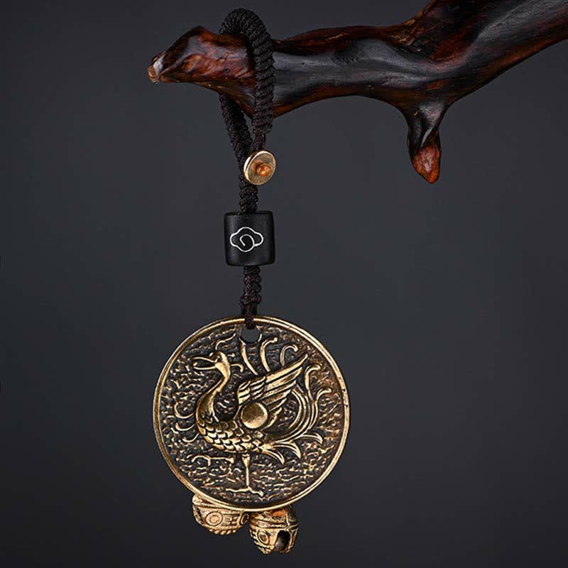 Wear FengShui Four Symbols Azure Dragon White Tiger Vermilion Bird Black Tortoise Key Chain