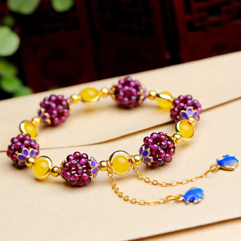 Wear FengShui Tibetan Garnet Calm Bracelet