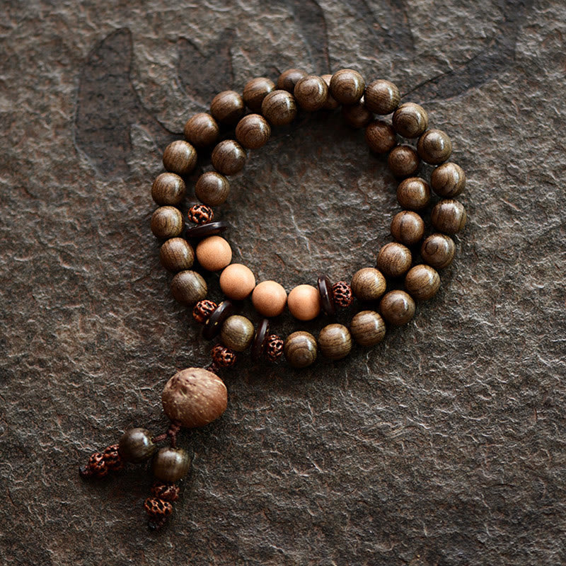 Wear FengShui Tibetan Sandalwood Protection Charm Mala Bracelet