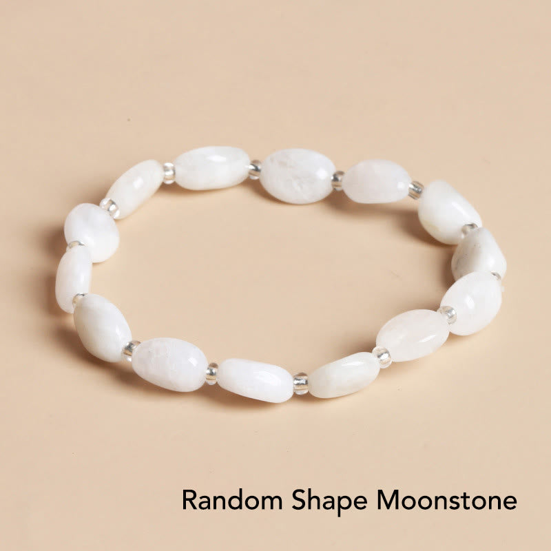 Wear FengShui Natural Irregular Shape Stone Crystal Meditation Balance Bracelet