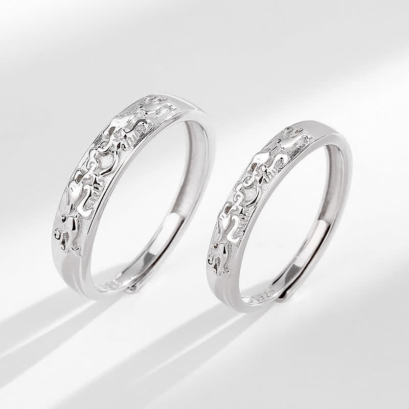 Wear FengShui 925 Sterling Silver PiXiu Balance Adjustable Couple Ring