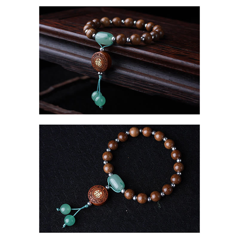 Wear FengShui Abelia Biflora Wood Happiness Protection Bracelet