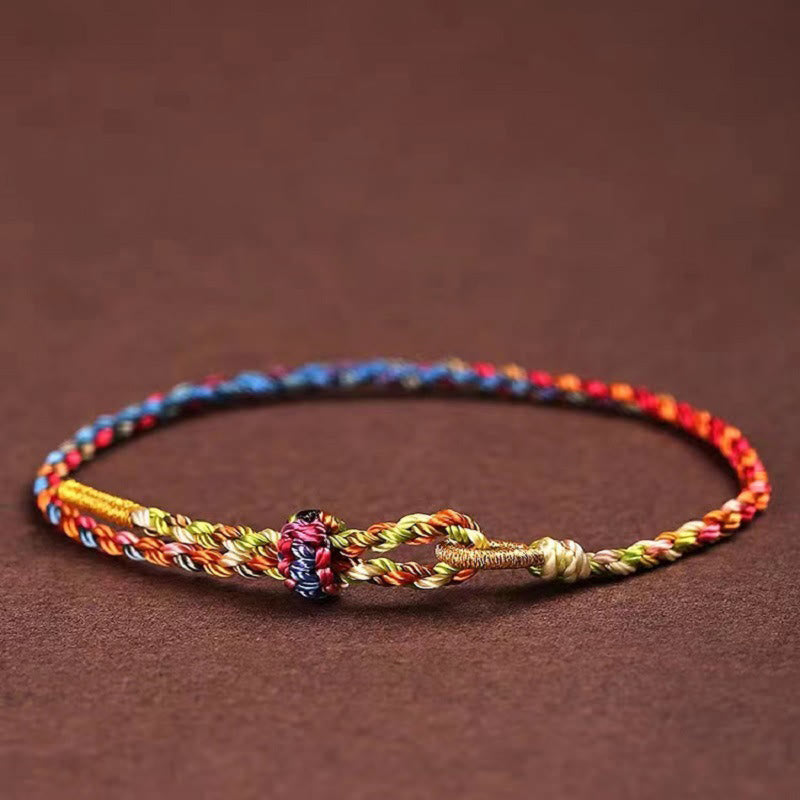 Wear FengShui Handcrafted Luck Colorful Rope Child Adult Bracelet