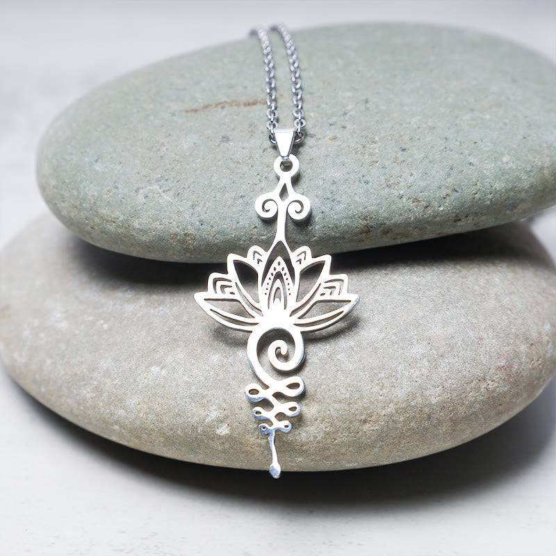 Wear FengShui Lotus Luck Wealth Necklace Pendant