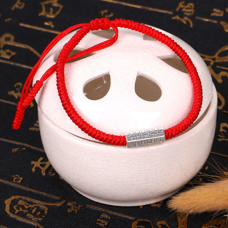 Wear FengShui Om Mani Padme Hum Luck Protection Red String Bracelet