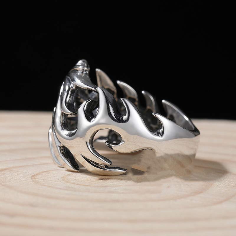 Wear FengShui Dragon Pattern Protection Strength Adjustable Ring