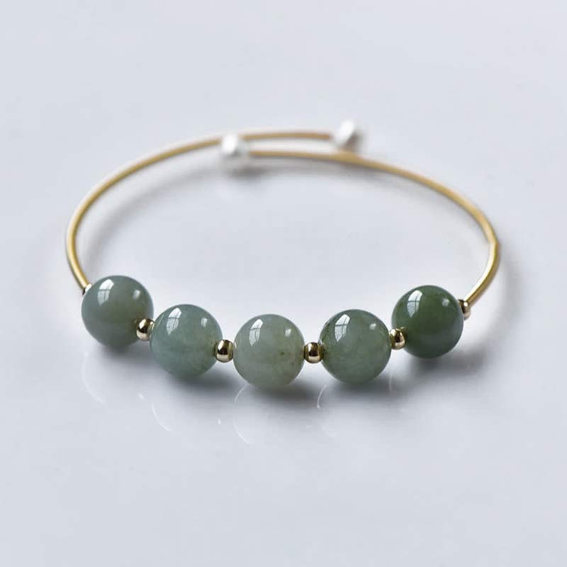 Wear FengShui Jade Abundance Luck Blessing Bracelet Bangle