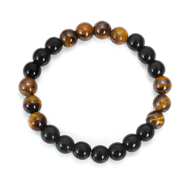 Wear FengShui Tibetan Black Onyx Tiger Eye Protection Necklace Mala Set