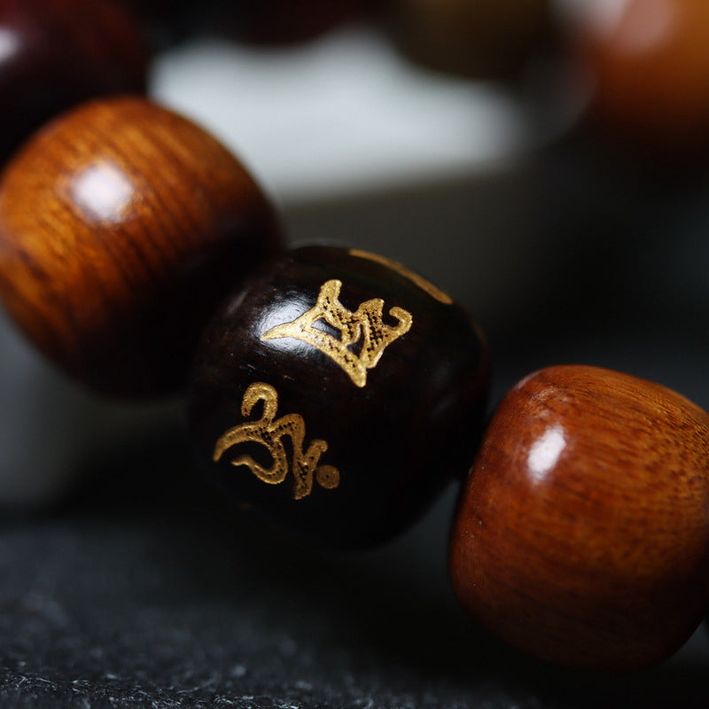 Wear FengShui Tibet Various Wood Om Mani Padme Hum Purity Bracelet