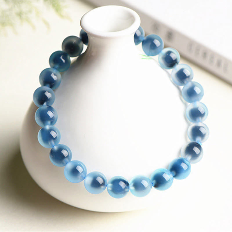 Wear FengShui Natural Colorful Candy Agate Harmony Strength Bead Bracelet