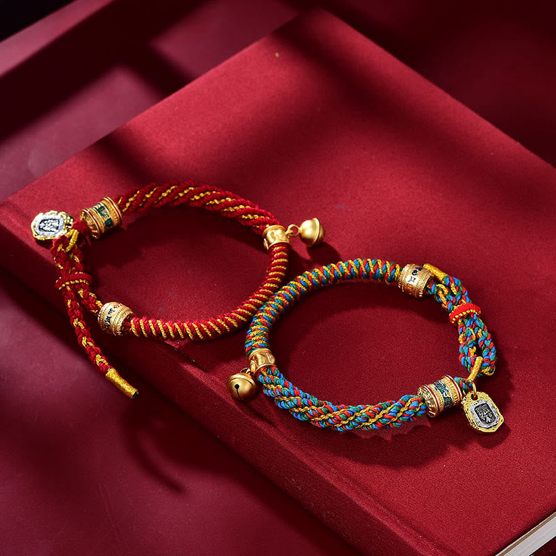 Wear FengShui Tibetan Om Mani Padme Hum Carved Zakiram Goddess of Wealth Charm Amulet Bracelet