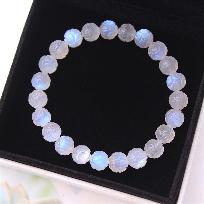 Wear FengShui Natural Moonstone Lotus Love Bracelet