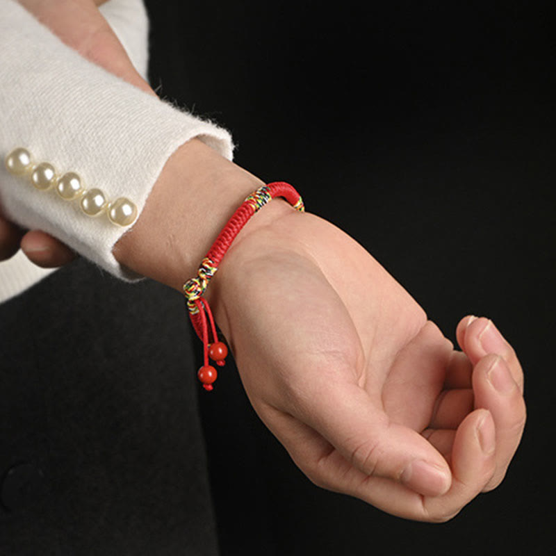 Wear FengShui Five Colors King Kong Knot String Protection Luck Bracelet