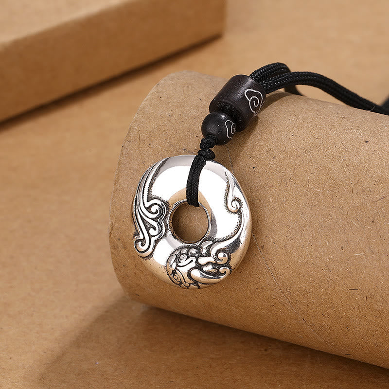 Wear FengShui PiXiu Peace Buckle Copper Wealth Necklace Pendant
