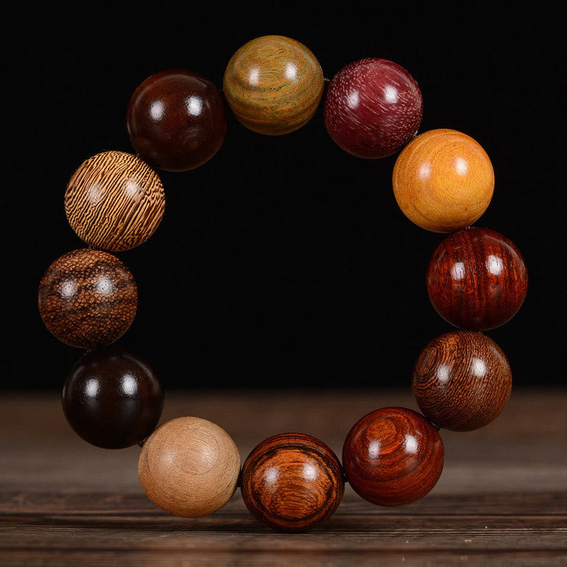 Wear FengShui Multicolored Sandalwood Protection Healing Bracelet