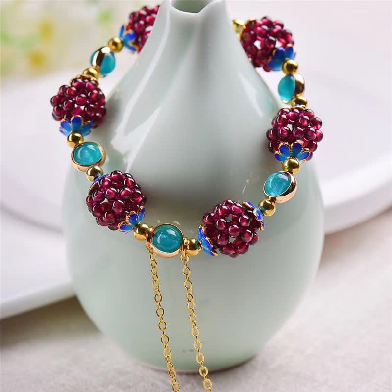 Wear FengShui Tibetan Garnet Calm Bracelet
