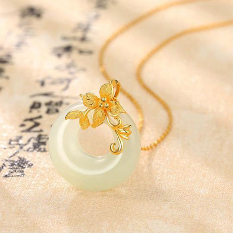 Wear FengShui Tibetan White Jade Calm Necklace