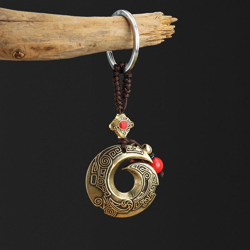 Wear FengShui Good Luck Fortune Copper Wealth Key Chain