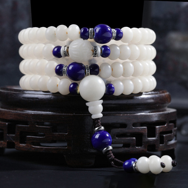 Wear FengShui Bodhi Seed Bead Lotus Blessing Charm Bracelet