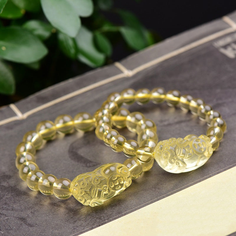 Wear FengShui FengShui Citrine PiXiu Wealth Bracelet